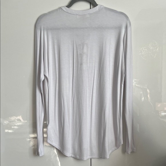 MICHAEL Michael Kors NWOT White Lace-Up Long Sleeve Top Gold Accent, Size M - Picture 5 of 7